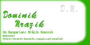 dominik mrazik business card