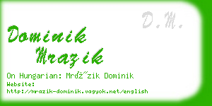 dominik mrazik business card